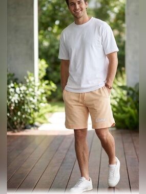 Staple Men’s Peach Athletic Drawstring Shorts size L